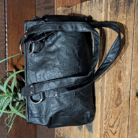 Rosetti Black Shoulder Bag with Silver Accents - Picture 6 of 9